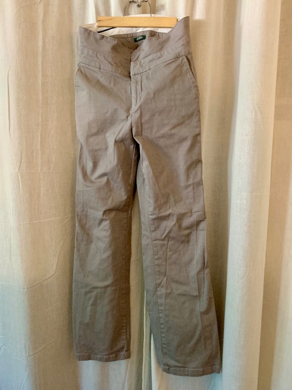 Wild Fable Taupe Straight Leg Chino Pants High Rise Cotton Blend Trousers 4